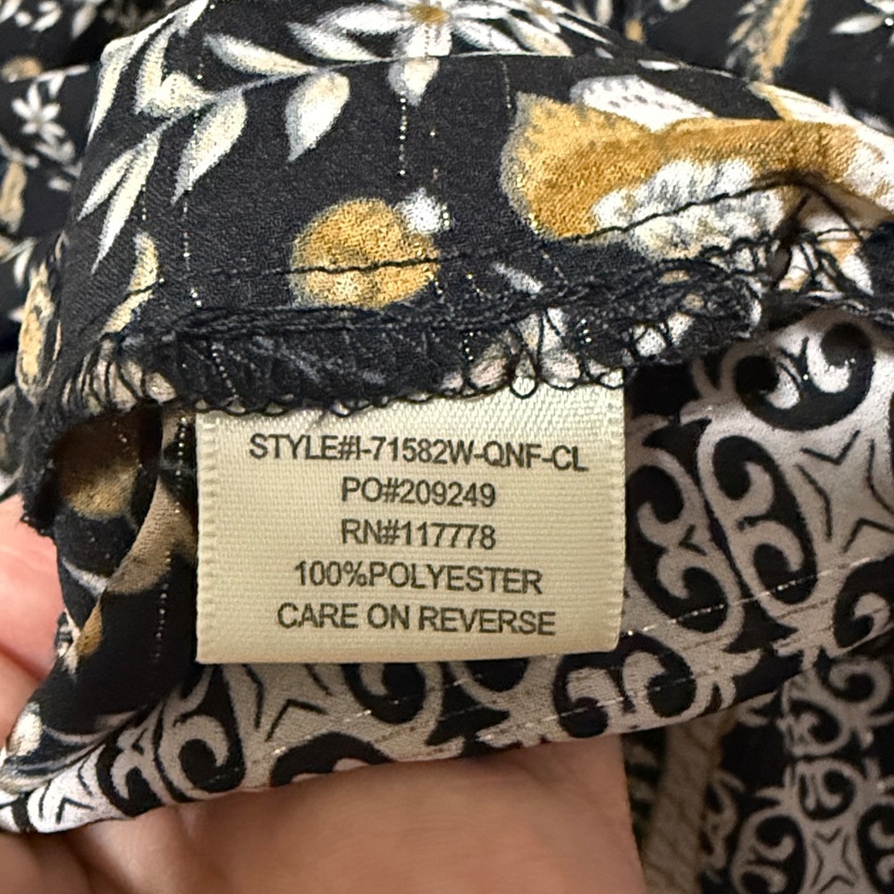 Lovestitch Boho Floral Dress in Black, White, and Tan - Picture 8 of 10